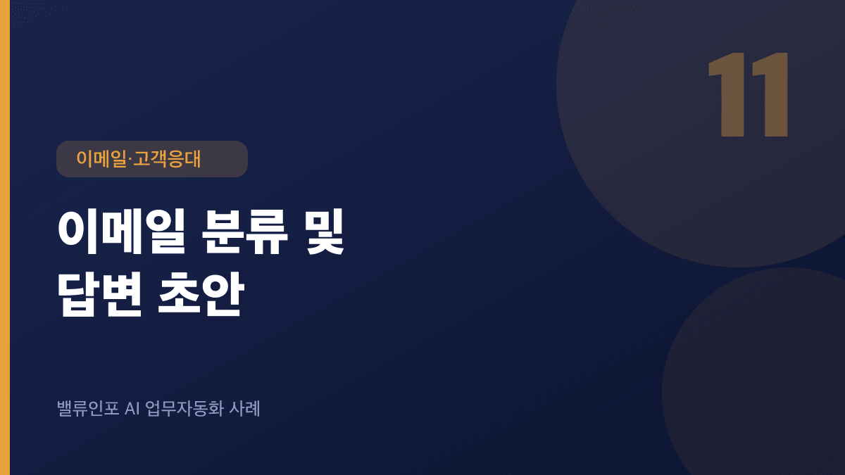 이메일 분류 및 답변 초안
